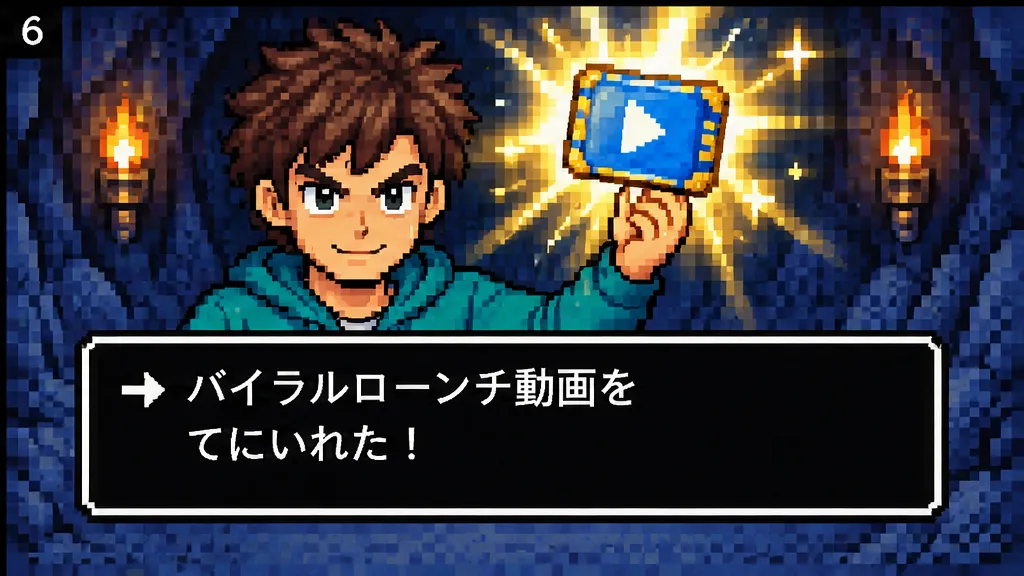 29–33 s. The founder holds up the video item from the treasure chest