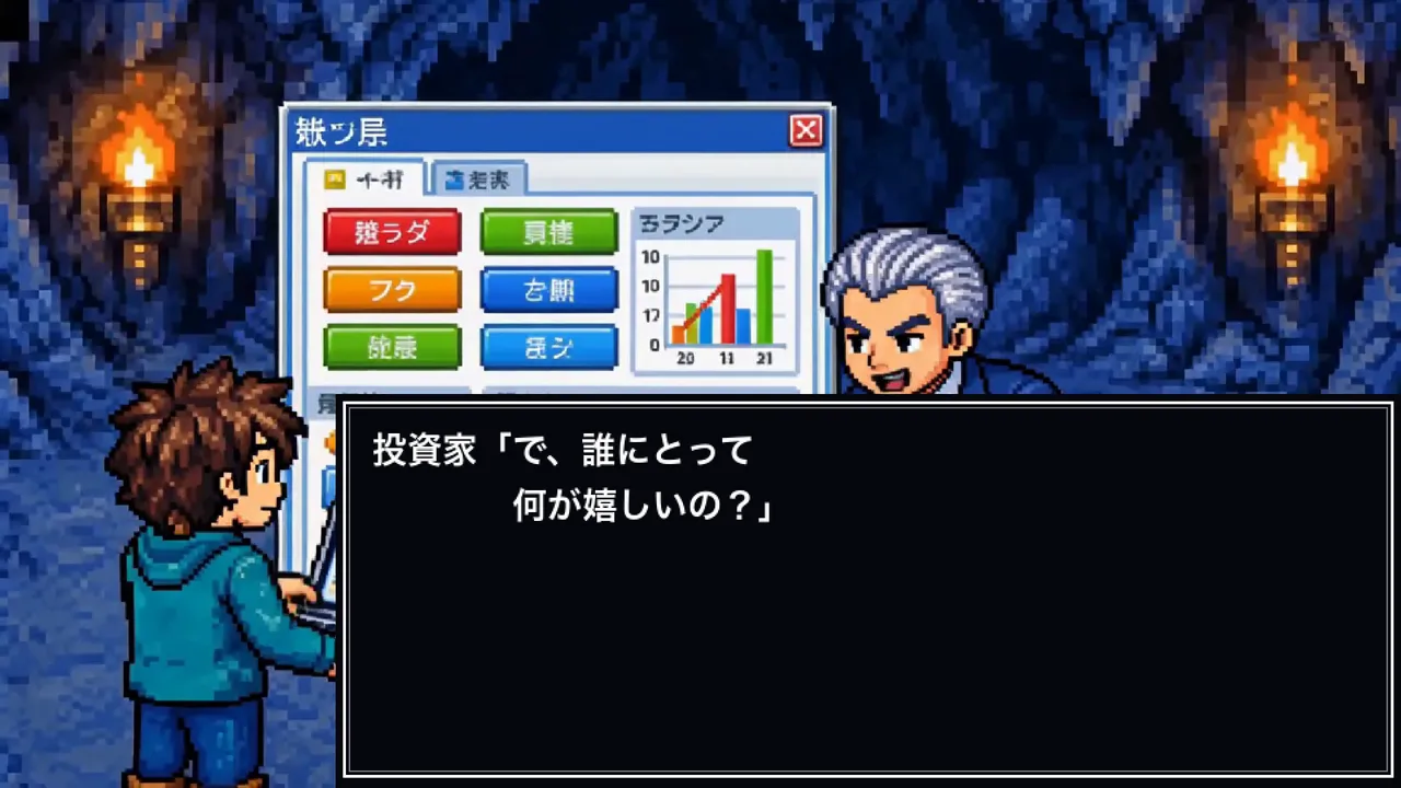 16 s before the fix. The headings and button text on the demo screen are garbled