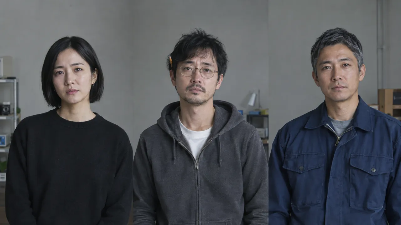 CEO役の候補3人。採用したのは中央の丸メガネとパーカーの男性